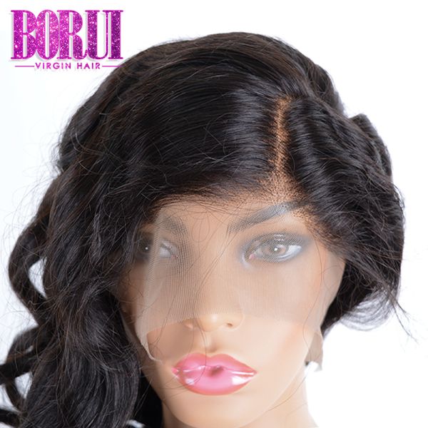 180% Density Loose Deep Wave Lace Front Wig Brazilian Human Hair Swiss Lace
