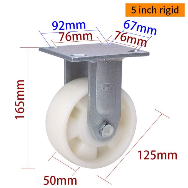 5 Inch Heavy Duty Casters 400kg Load Industrial Castor Wheels 125mm