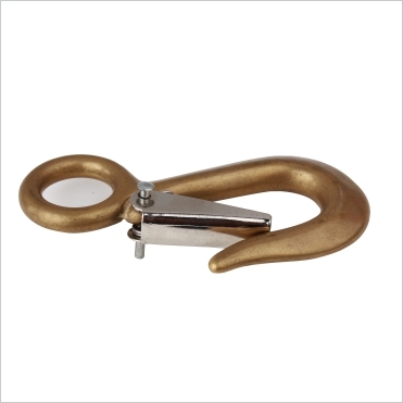 Solid Brass Round Fixed Eye Snap Hook