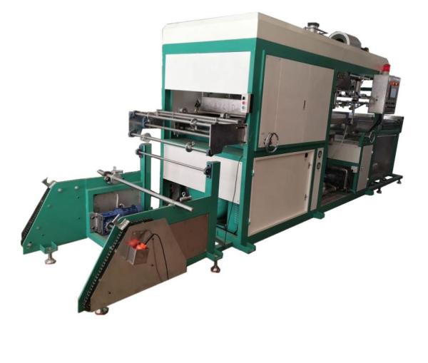 Máquina termoformadora de blíster por vacío con control PLC HX Full Auto, ancho de formación 420-660mm