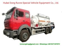 Beiben Septic Tanker Vacuum Truck / Sewer Cleaning Vehicles WhatsApp:+8615271357675