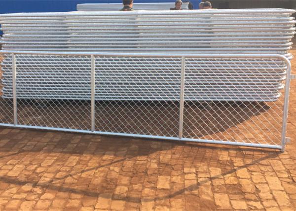 Swing Industrial Chain Link Fence Gate Water Resistant Long Service Life