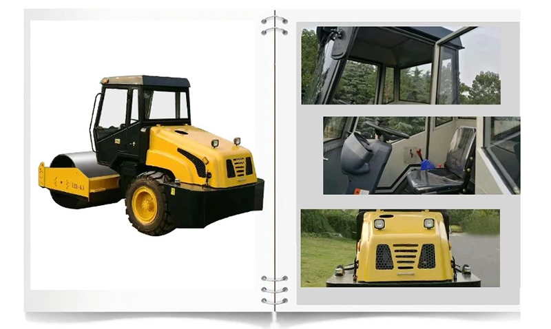 60HP 6 Ton Compactors Vibratory Smooth Drum Road Roller Back Wheel Mechanical Drive