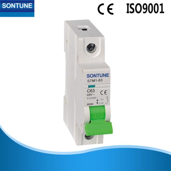 230V White Single Pole MCB Circuit Breaker Mini Size With CE Approvals