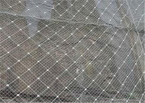 Galvanized Steel Wire Slope Protection Mesh 60x80mm 8mm Rope