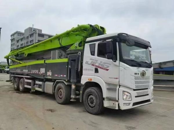 37 Meter FAW Used Concrete Pump Truck Boom 2018Year White Green