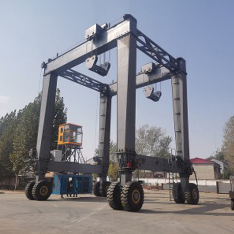 Zehua 80T RTG Rubber Gantry 1 Ton 2 Ton 3 Ton 5 Ton Mobile Portable Gantry Crane With Electric Chain Hoist