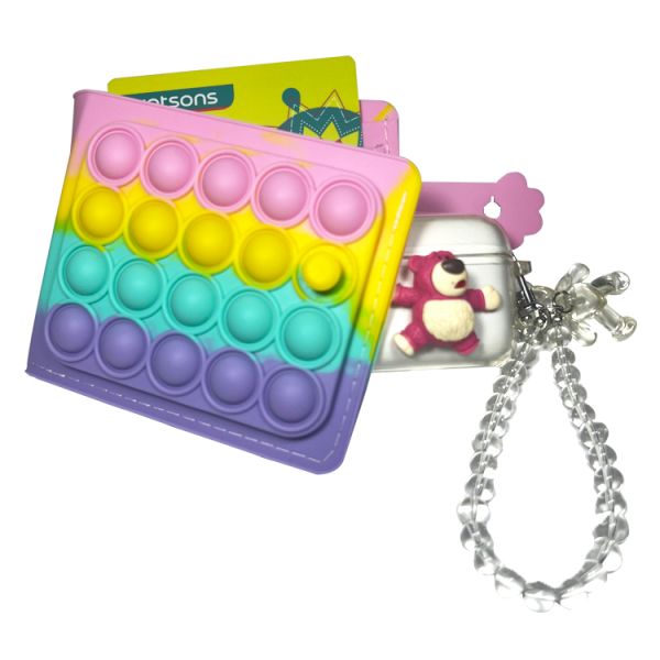 Baby Silicone Products Silicone Coin Purse Sensory Toys Kids Toys 2022 Kids Wallets Rainbow