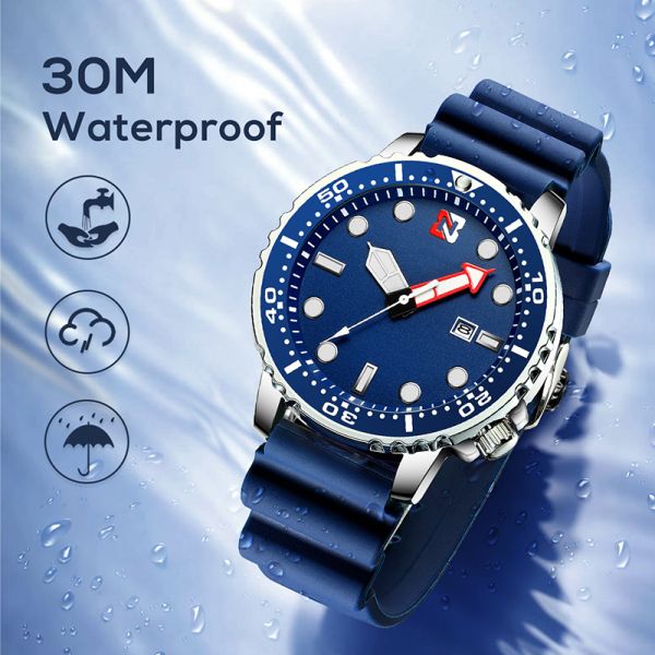 Sports Men'S Quartz Watch Green Water Ghost Fashion Casual Watch