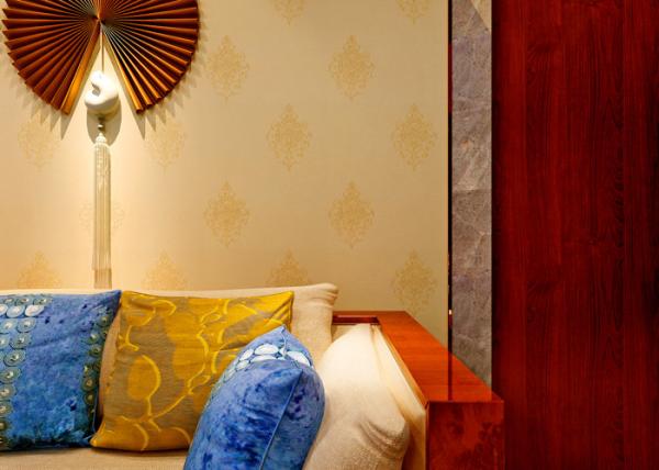 Damask Pattern European Style Wallpaper For Study Room / bedroom , Mould Proof