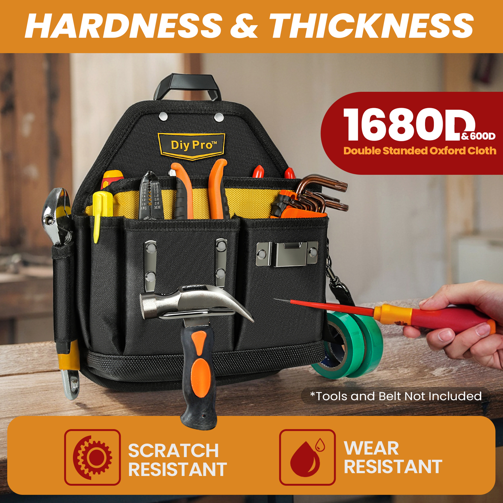 Multi Functional Repair Tool Waist Bag,  Clip-on Tech System  Electrition Tools Bag, Electrician Waist Bag