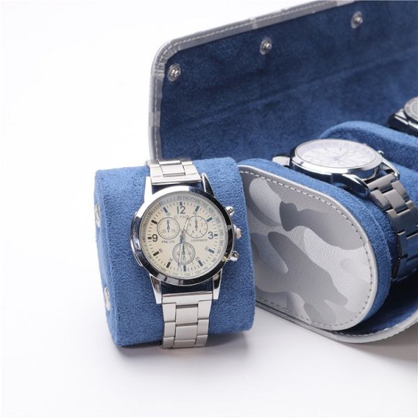 Luxury Leather Watch Boxes Personalized Travel Watch Case Roll For 3 Watches