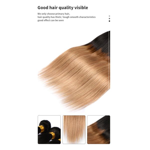 No Knot 1b 27 ST Colored Human Hair Bundles Water Friendly