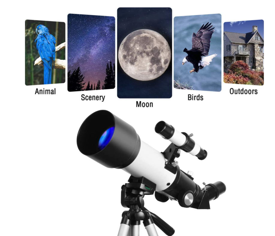 40x70мм Путешественная астрономия Рефракторный телескоп Полностью покрытый стеклянный оптики