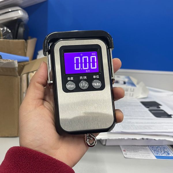 WH-A35 WeiHeng 60kg Diente Azul Escala de equipaje postal portátil Soporte ODM para impresión de pantalla personalizada y logotipo / diseño gráfico