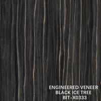 Le quart d'arbre machiné par décoration de glace noire d'Ebony Wood Veneer X0333 a coupé directement la longueur de grain 2500-3100 millimètres de bonne qualité