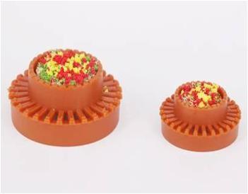 miniature ABS round flower beds---model scale sculpture,plastic flower pots,model stuffs