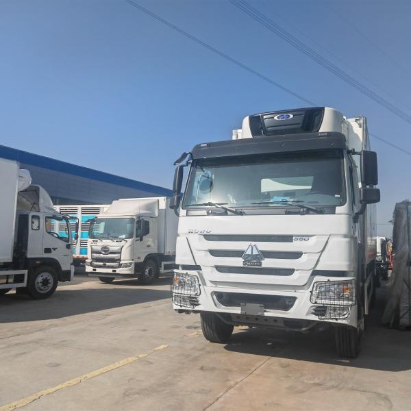 HOWO Carrier Frozen Meat Transport Refrigerated Freezer Van 16ton Capacity Refrigerator Van Truck