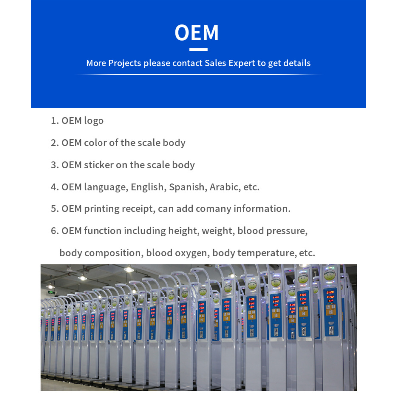 Customized Support CE ISO9001 Certified Medical Hospital Coin Operated Height Weight BMI Scale