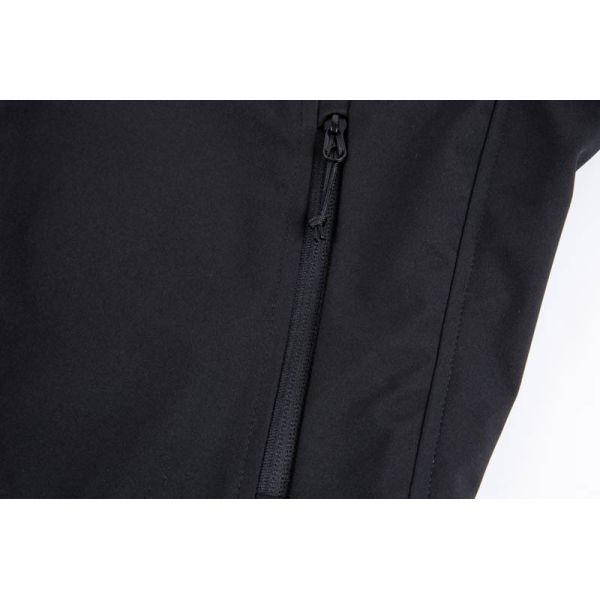 Men's 100% Polyester Softshell Jacket with Adjustable Hood and Windproof Design for School