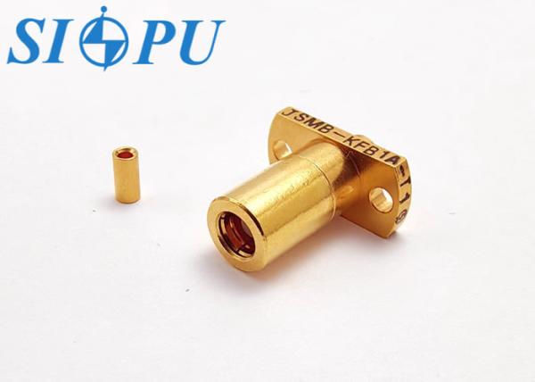 SMB Female RF Coaxial Connector – Flange Mount, Compatible with 1# Semi-Rigid / Semi-Flexible Cable