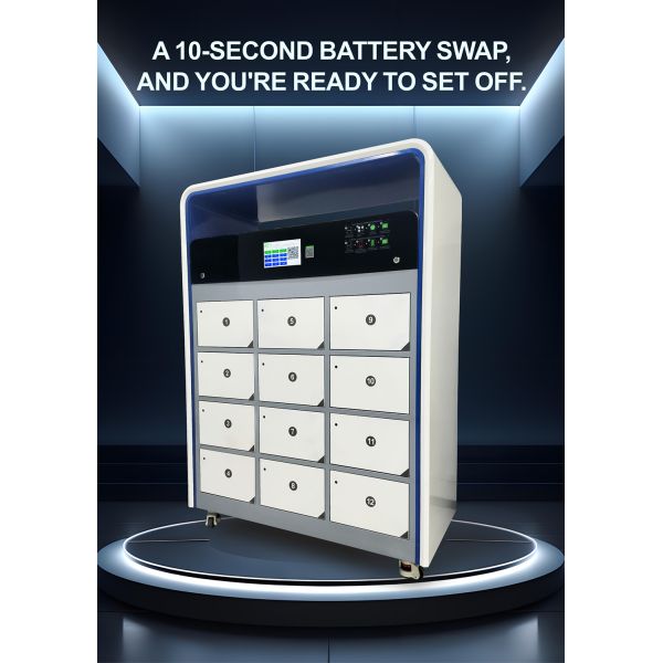 Smart 12KW battery swap cabinet for electric 2/3/4-wheelers with high power luxury style