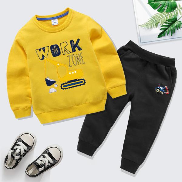 Sports Children'S Outfit Sets Casual Gold Velvet Two Piece