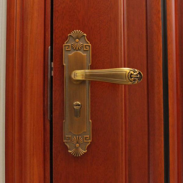 Modern Composite HDF Teak Wood Bedroom Door Design Eco Friendly 88cm Width