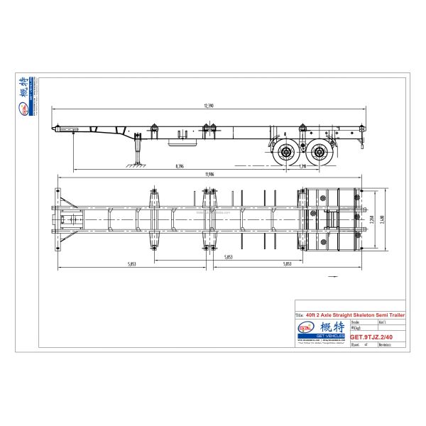 Прицеп для грузовиков 40ft ISO прямой скелет полуприцепы для доставки легких контейнеров