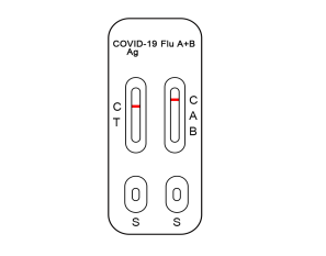 COVID-19 и грипп Комплект быстрого тестирования на антиген A/B
