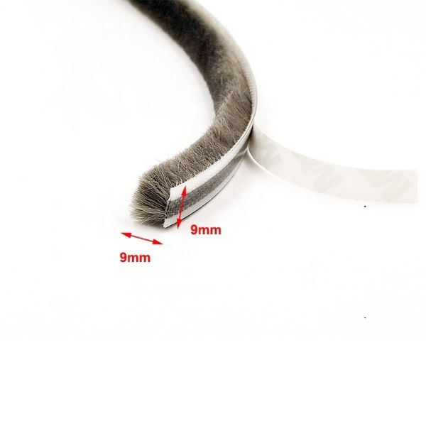 Self Adhesive Weather Pile Strip for Door Bottom Pile Height 3-25mm Width 3-50mm ISO9001 2008 Certified