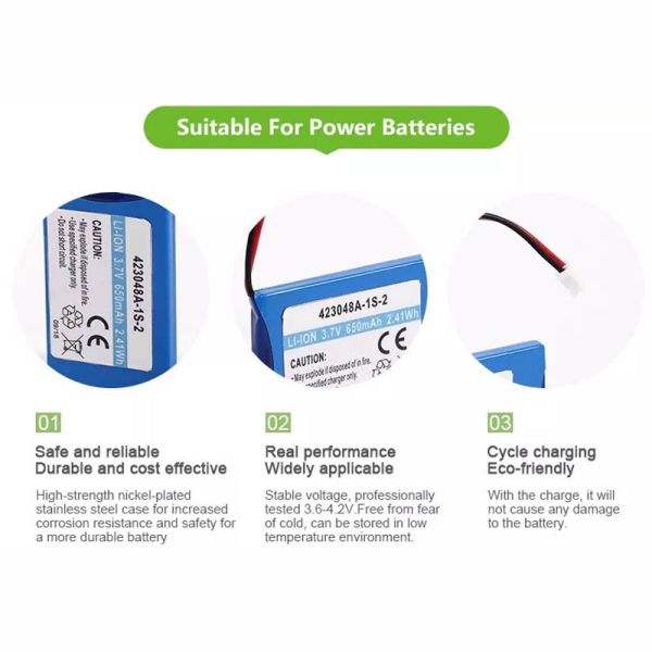 константа настоящее 1C батареи 3.7V 650mAH 423048 перезаряжаемые Lipo