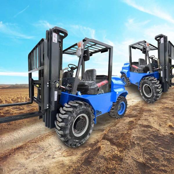 12-28km/h Four Wheel Off-Road Fork Lift All Terrian Forklift 4.5 Ton 4x4 Forklift Truck