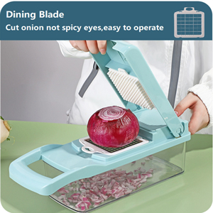 Custom Logo Stainless Steel 8 Blades Potato Onion Food Chopper Mandoline Vegetable Slicer