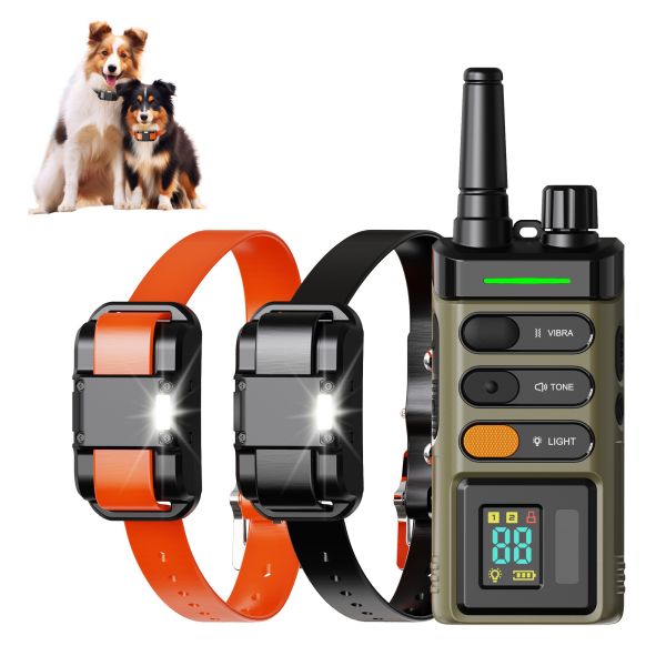 Professional Training Eco-friendly TPU ABS Anti-Barking Dog Trainer Smart Collar Color Screen Rechargeable Battery IPX7 Agility