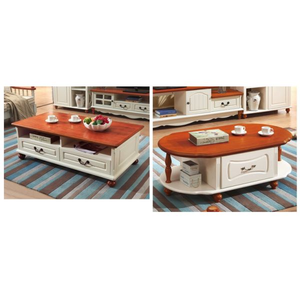 Mediterranean Concise design cabinet living room furniture wood coffee table