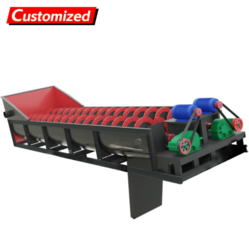 Sand screw Washer  Spiral Sand Washing Machine high cleaning efficiency Energy Saving Mining Equipment wear-resistant steel Screw Sand Washer Machine for Gravel Pebble Basalt