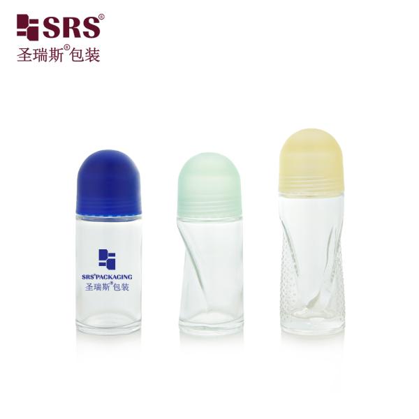 BLPG 50 ml 60 ml de forma única rollo de vidrio vacío en la botella para el desodorante corporal Gel antiperspirante embalaje
