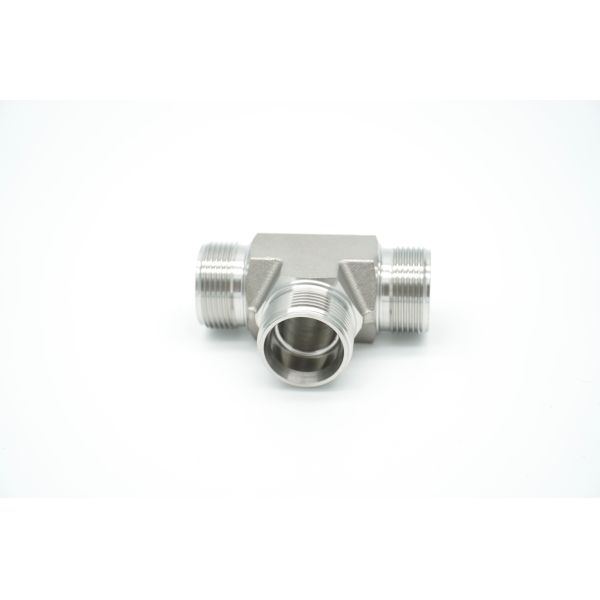 Brand New Stainless Steel Equal Tees Male Tube Adapters For Hydraulic Fittings