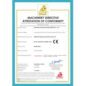 Shandong Innovaster Industrial Equipment Co., Ltd. Certifications
