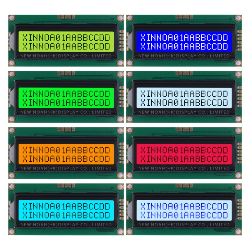 Yellow Green Film 1602A-19 Character LCD Screen Support Scheme Development IIC, I2C Serial Port Screen
