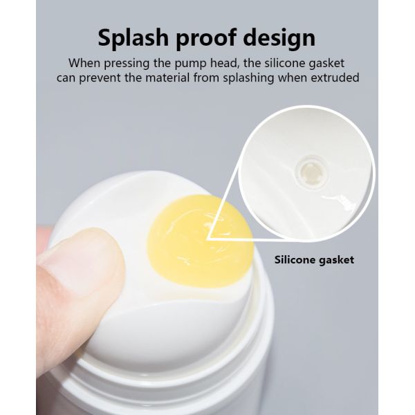 Customized Color Skin Care Packaging Airless Bottle With Special Press Shape UKA62