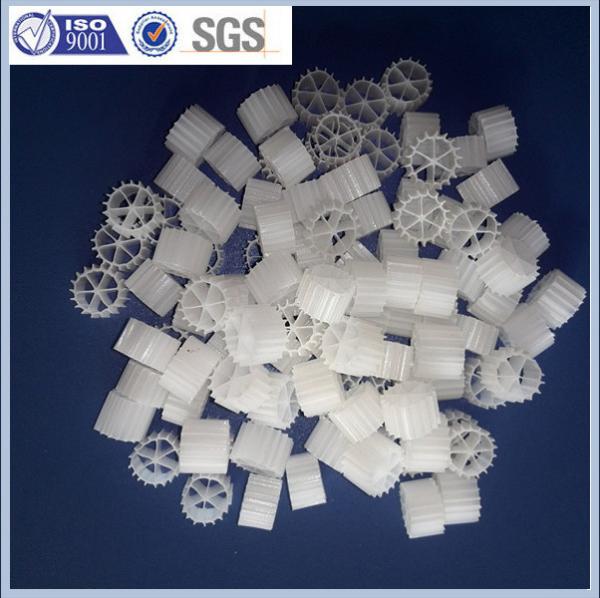 White Plastic HDPE Aquaculture Filter Media MBBR Carrier Media 16*10mm