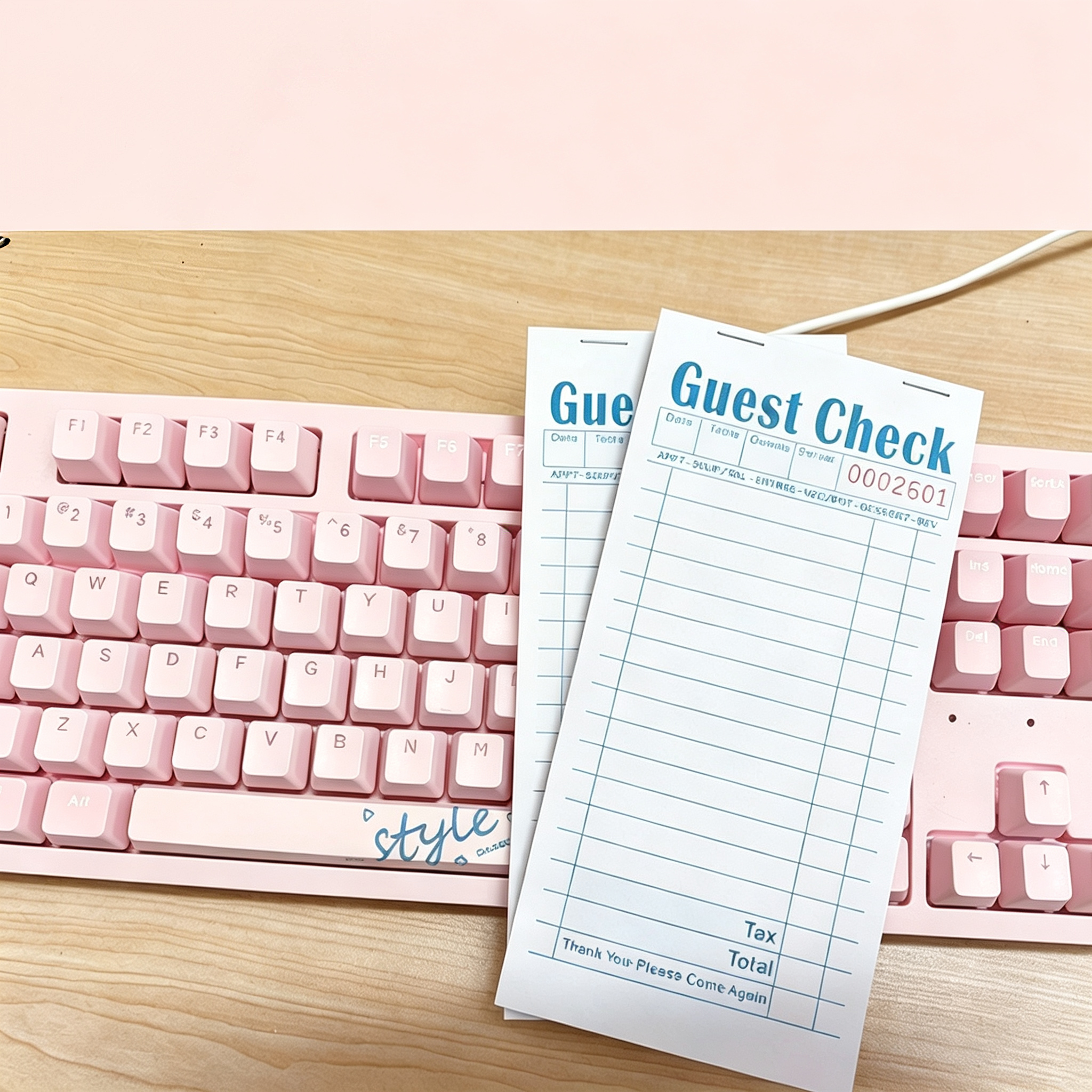 NCR Paper Restaurant Guest Check Pads With Sequential Numbering For Food Service