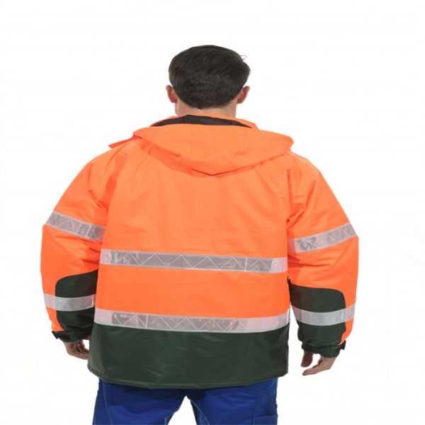 300D Oxford Safety Hi Vis Workwear Jacket Windproof And Waterproof