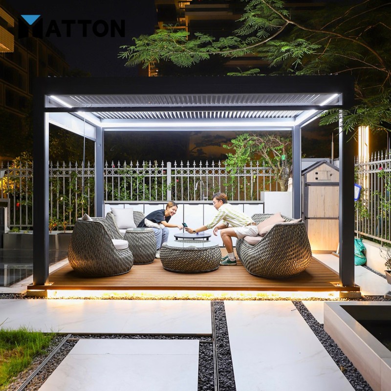 Hot Sale Aluminum Alloy Awning Garden Canopy Waterproof Gazebo Outdoor Kits Durable Rust-proof Wind Resistant Low Maintenance