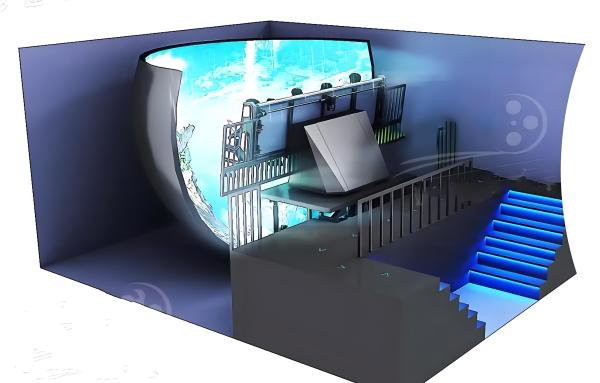 Cinéma dôme VR 4D 9D pour parcs à thème avec sièges à mouvements