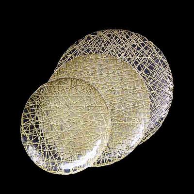 Wholesale Custom Gold Glass Charger Plates|FDA Approved Eco-Friendly|Bulk Orders for Hotels&Restaurants