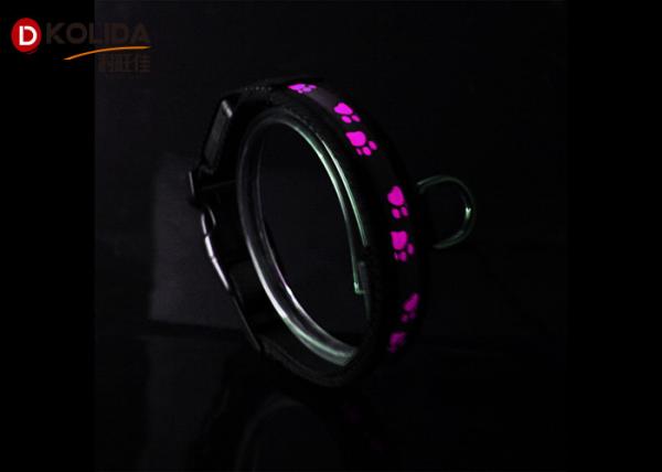 Outdoor Walking LED Dog Collar Waterproof Glow In The Dark Dog Collar