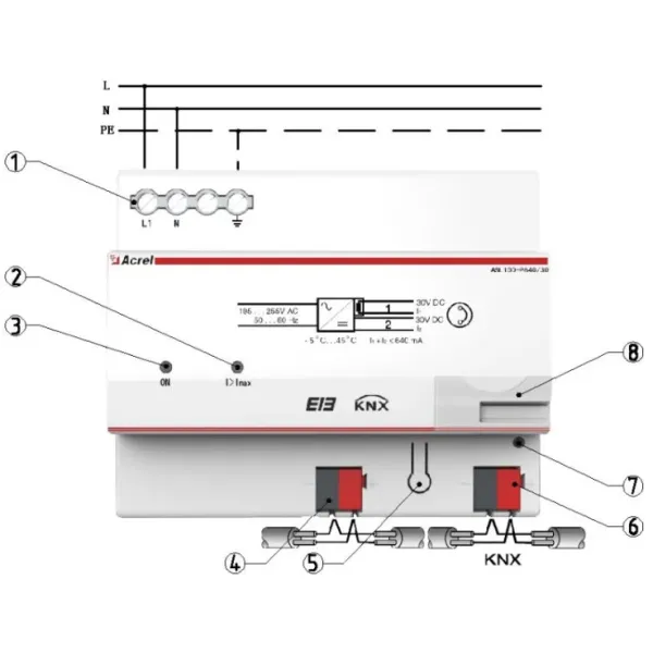 Acrel ASL100-P640/30 KNX умное освещение 640mA 30V энергомодуль